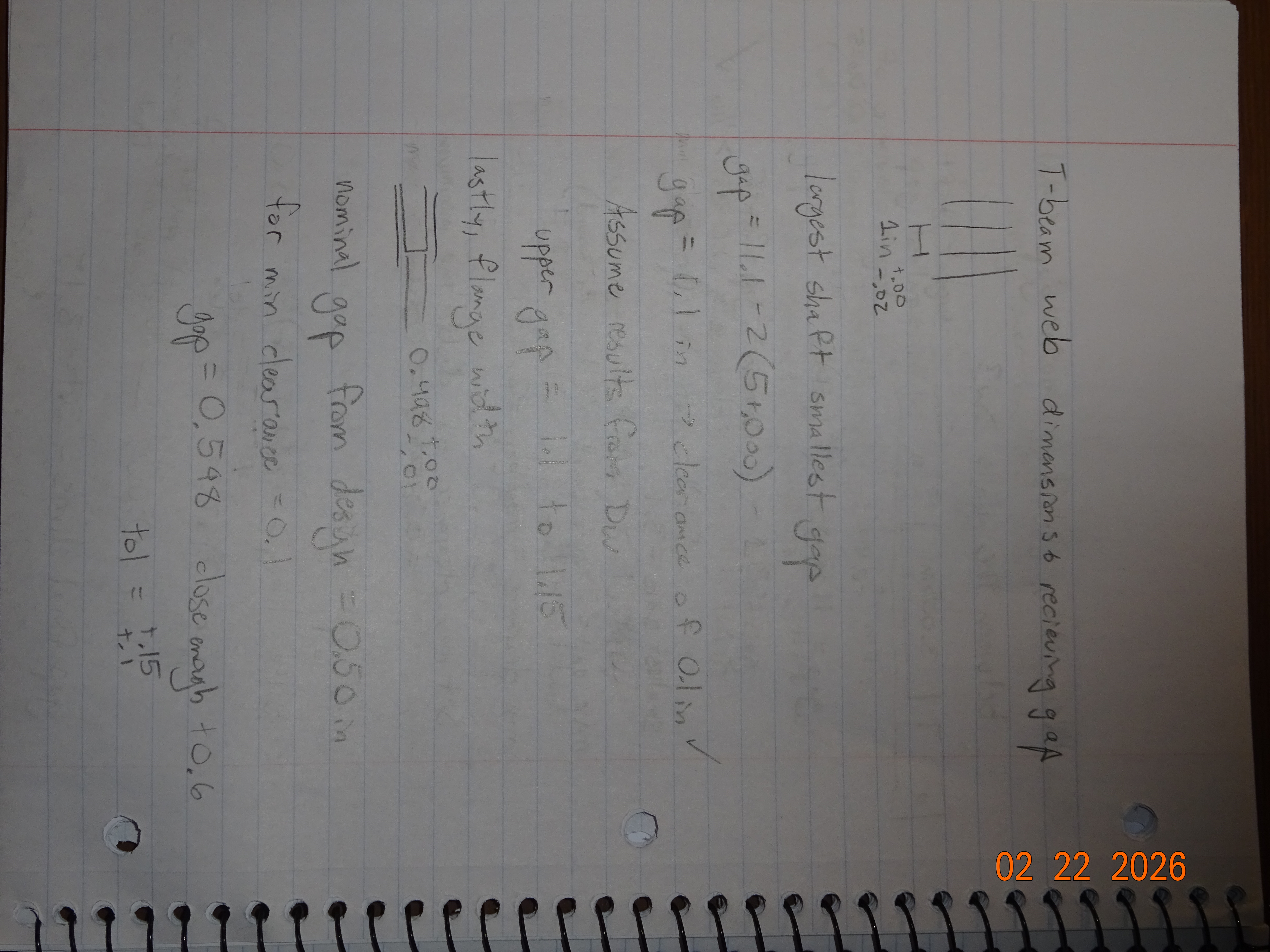 Figuring out the tolerances around the T-beam - pg5