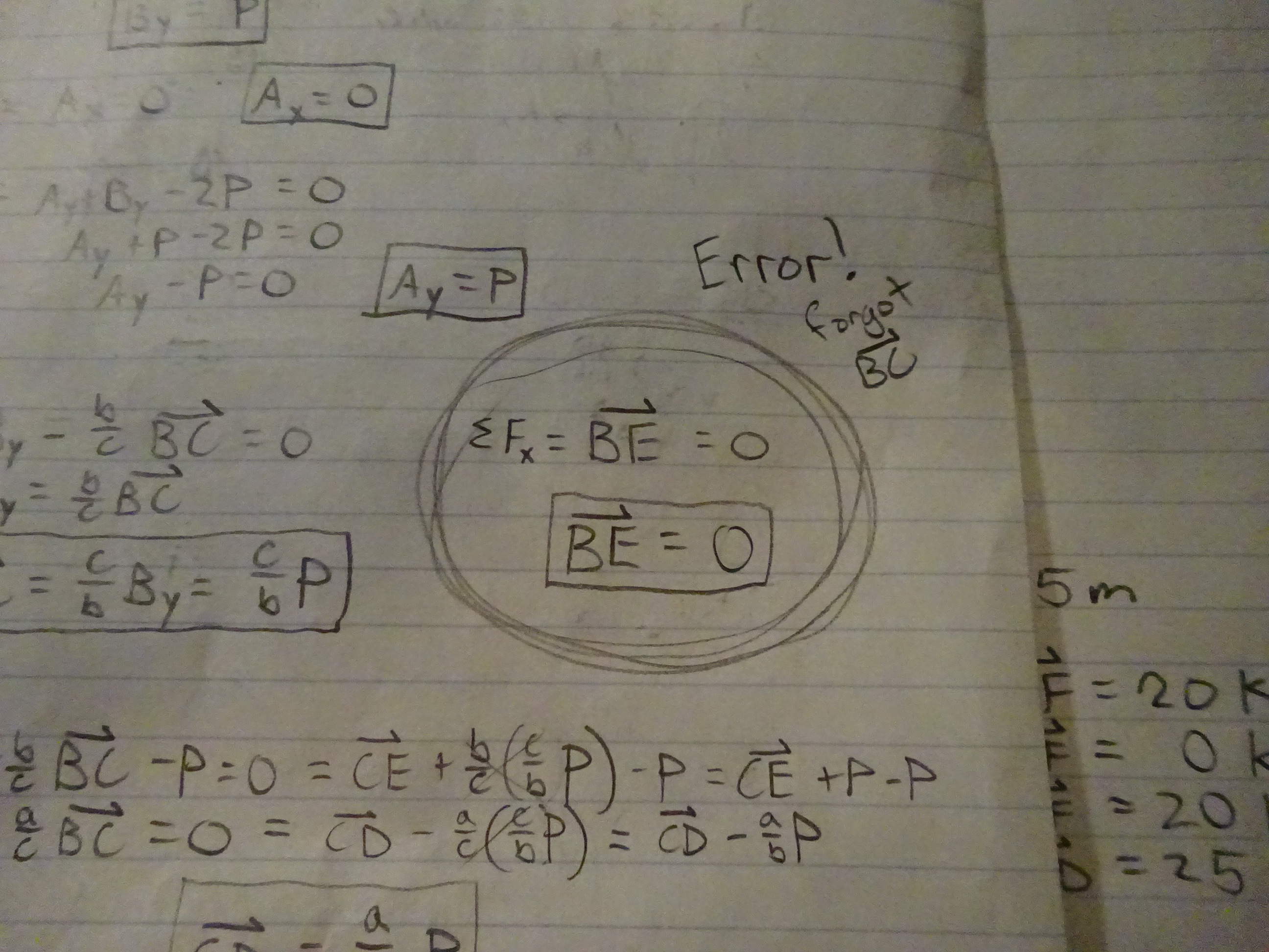 Error in Calculations