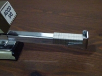 Close up of stapler magazine extended