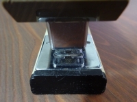 Close up of my stapler's leg clinching anvil