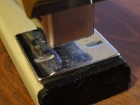 View of the secondary leg clinching anvil